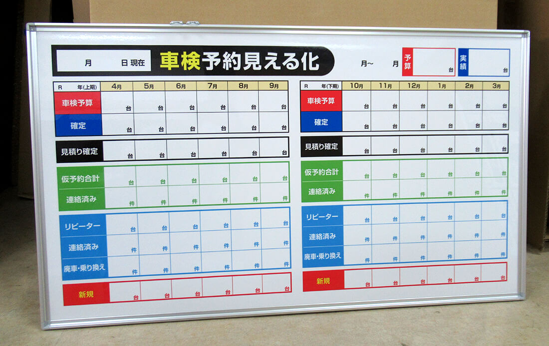 スチール複合板製の特注ホワイトボード製作