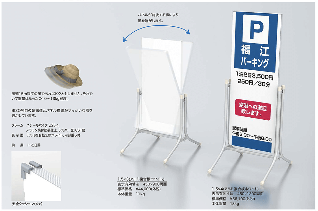 強風に強い看板・コロバン