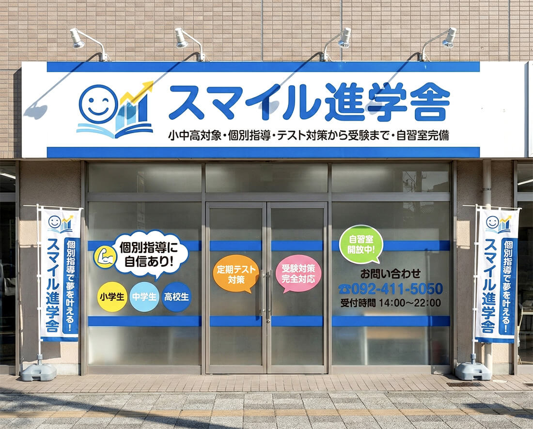 塾の看板製作事例1