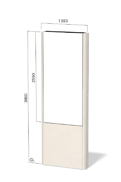 BF-12040K 内照式タワーサイン 表示有効寸法 W1,184 × H2,590mm 両面