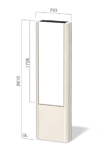 BF-6026K 内照式タワーサイン 表示有効寸法 W584 × H1,795mm 両面