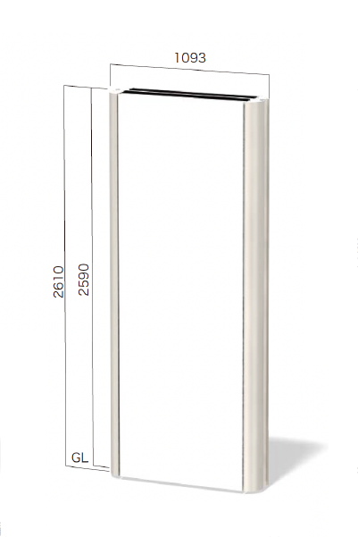 BF-9026F 内照式タワーサイン 表示有効寸法 W884 × H2,590mm 両面