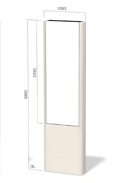 BF-9040K 内照式タワーサイン 表示有効寸法 W884 × H2,590mm 両面