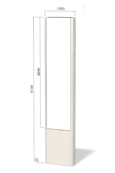 BF-9051K 内照式タワーサイン 表示有効寸法 W884 × H3,840mm 両面