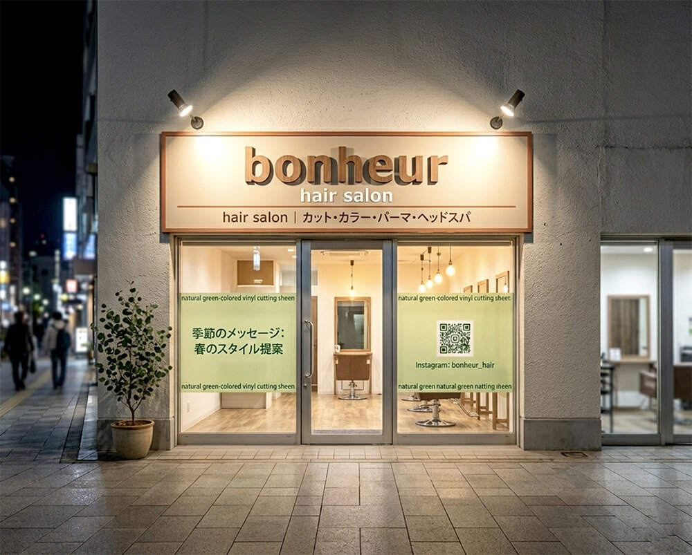 ネイルサロンの看板施工事例