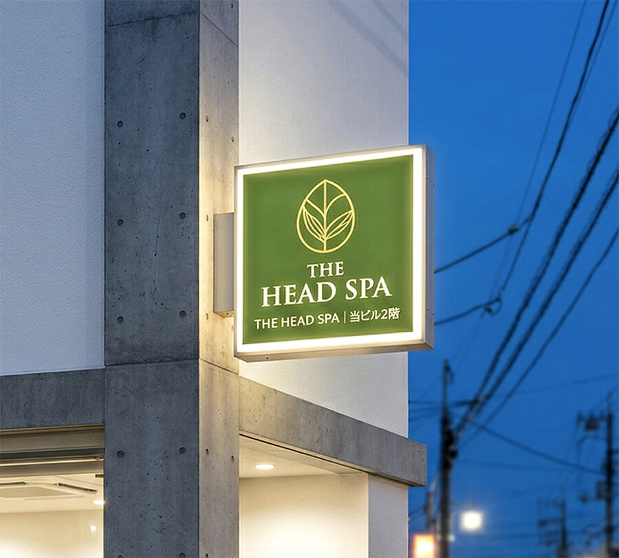 アイブロウサロンの看板デザイン事例