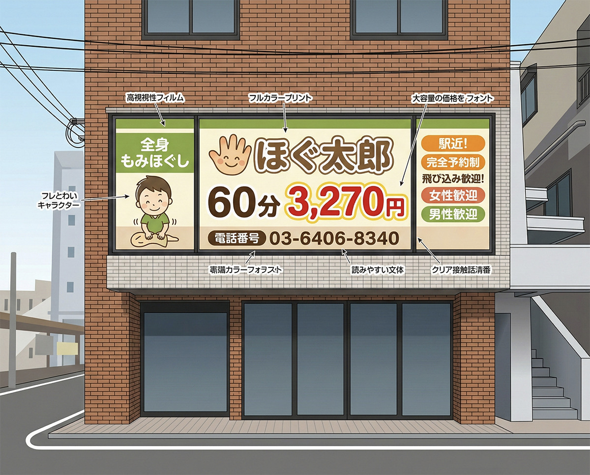 タイ古式マッサージの看板事例