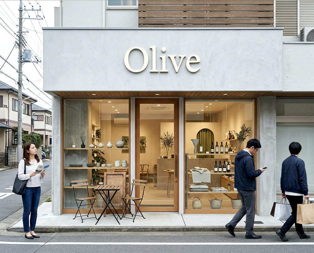 怪しい雰囲気を与えるマッサージ店の看板デザイン失敗例