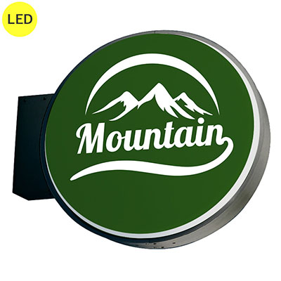 丸型突き出し看板 φ890mm LED内照式 ブラック