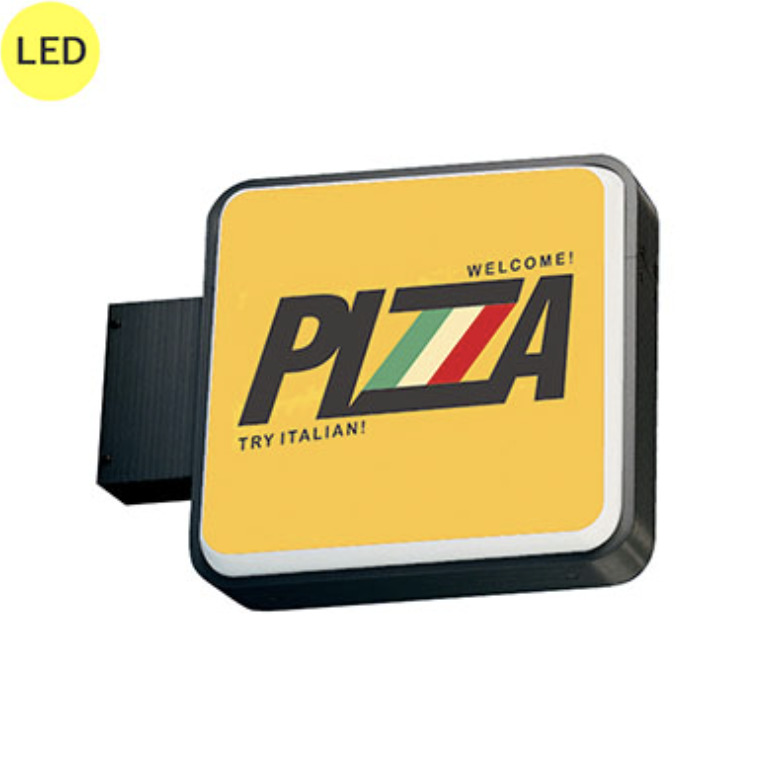 三和サインワークス LXS11-11B 正方形突き出し看板 W450×H450mm 角丸 LED内照式 ブラック