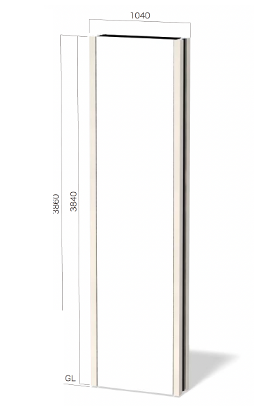 SCP-9040F 内照式タワーサイン 表示有効寸法 W884 × H3,840mm 両面