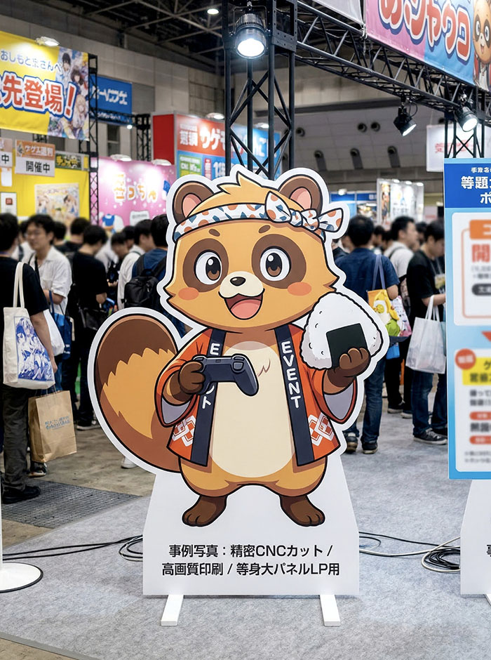 キャラクター・アニメの等身大パネル制作