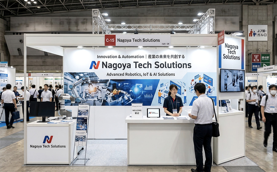 展示会・イベントブースの背景パネルに大判スチレンボード