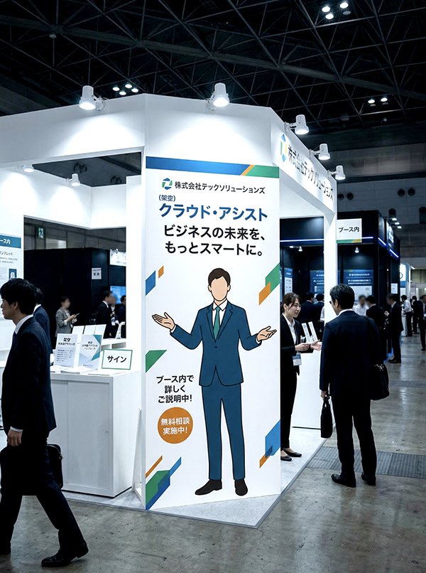 展示会・イベントブースでの等身大パネル活用