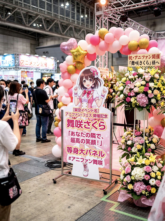 推し活・オタクイベントでの等身大パネル