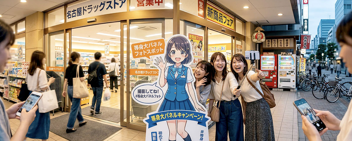 店頭フォトスポットとしての等身大パネル