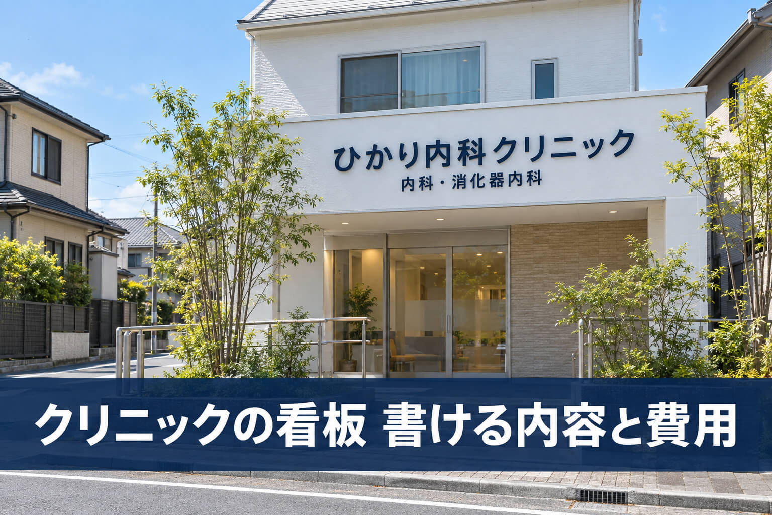 クリニックの看板 書ける内容と費用