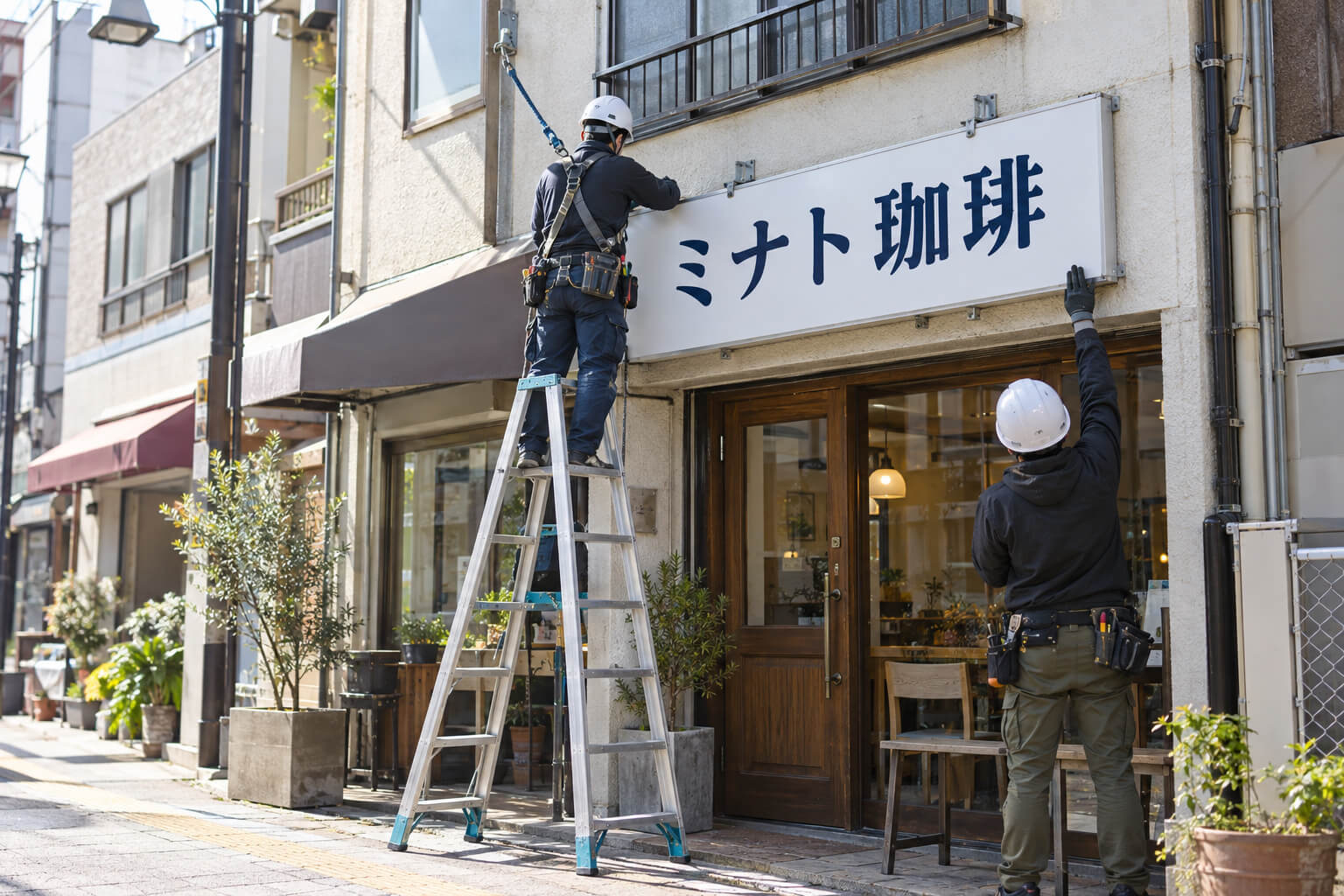 看板の施工画像